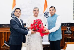 Mohit Bansal with Honourable Governor of Haryana, Ashim Kumar Ghosh